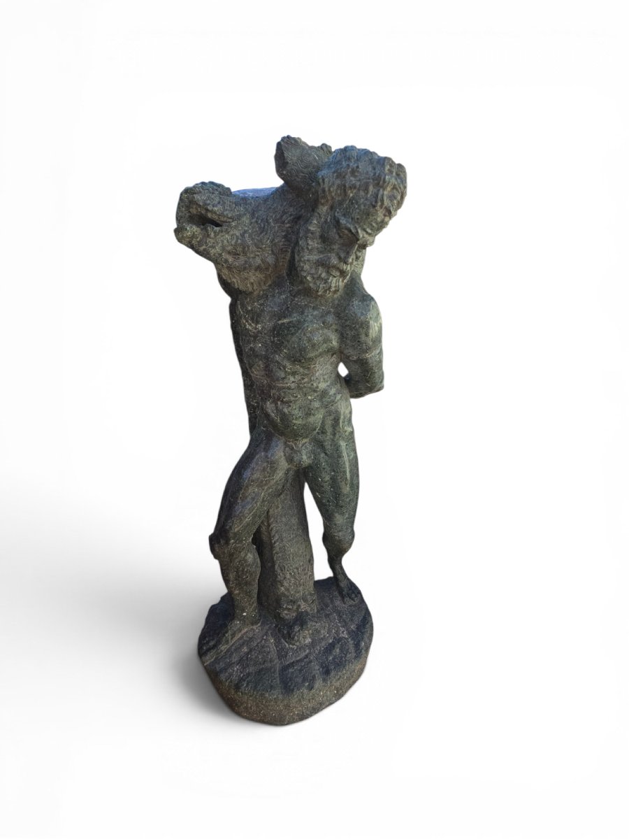 Sculpture d'Hercule en serpentine, XIXe siècle-photo-4