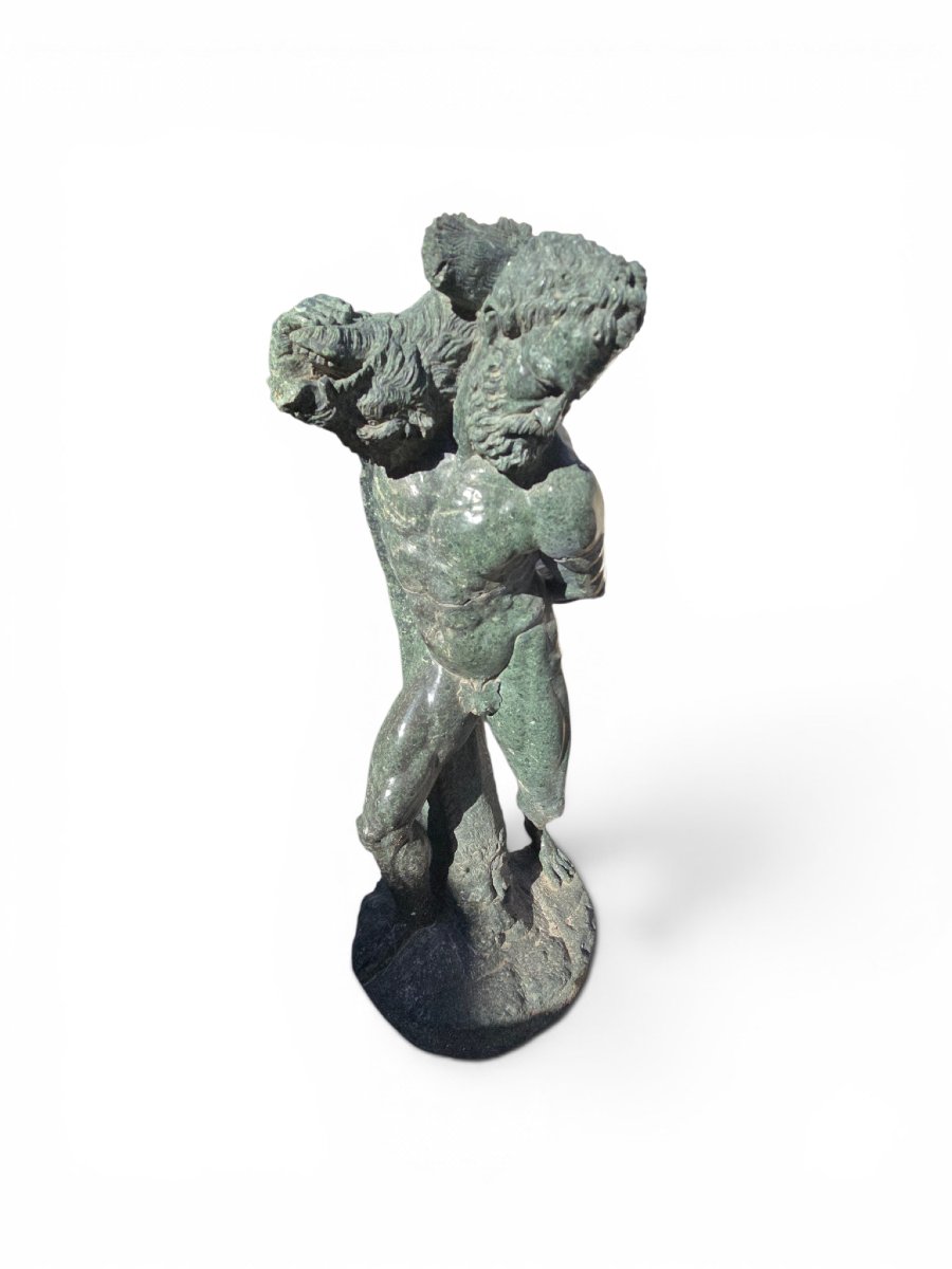 Sculpture d'Hercule en serpentine, XIXe siècle-photo-2