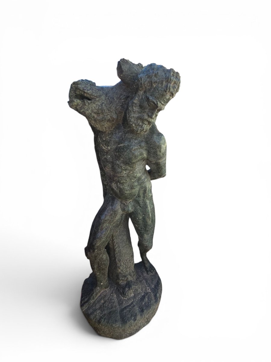 Sculpture d'Hercule en serpentine, XIXe siècle-photo-4