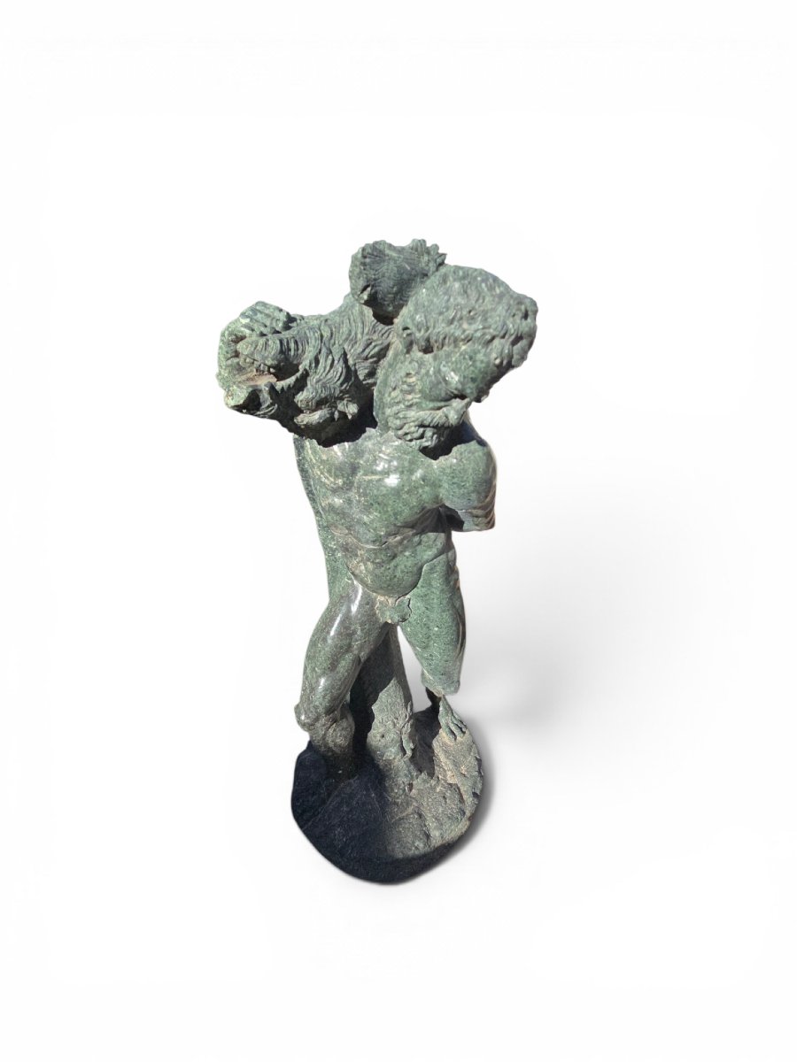 Sculpture d'Hercule en serpentine, XIXe siècle-photo-6