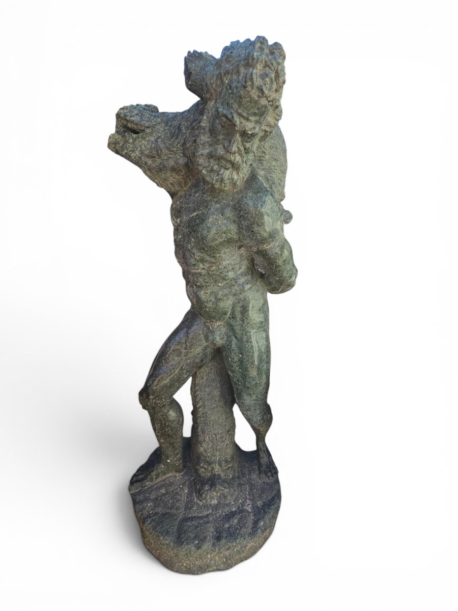 Sculpture d'Hercule en serpentine, XIXe siècle