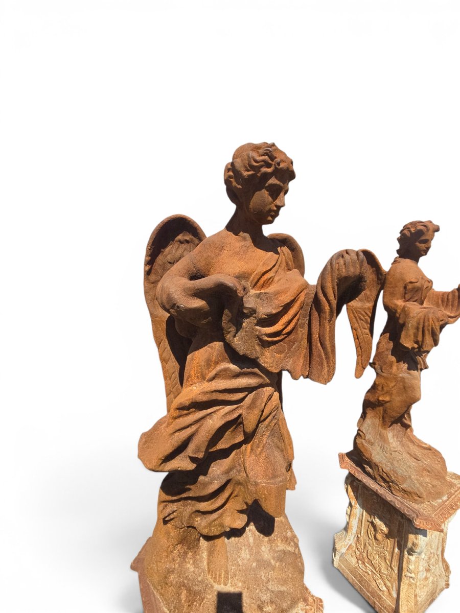 Set Of The Four Seasons In Patinated Iron, 1970s-photo-4