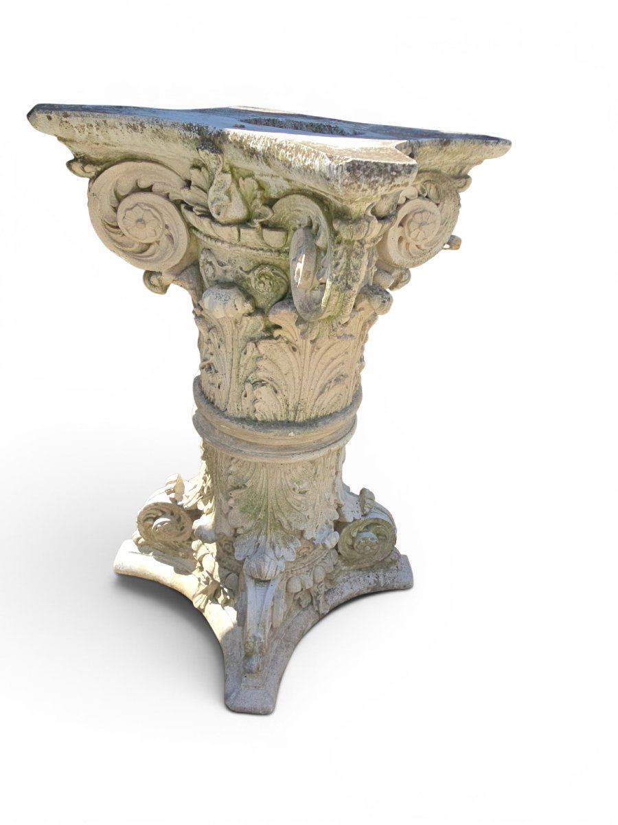 Pair Of Classic Plaster Capitals, 1950s-photo-3