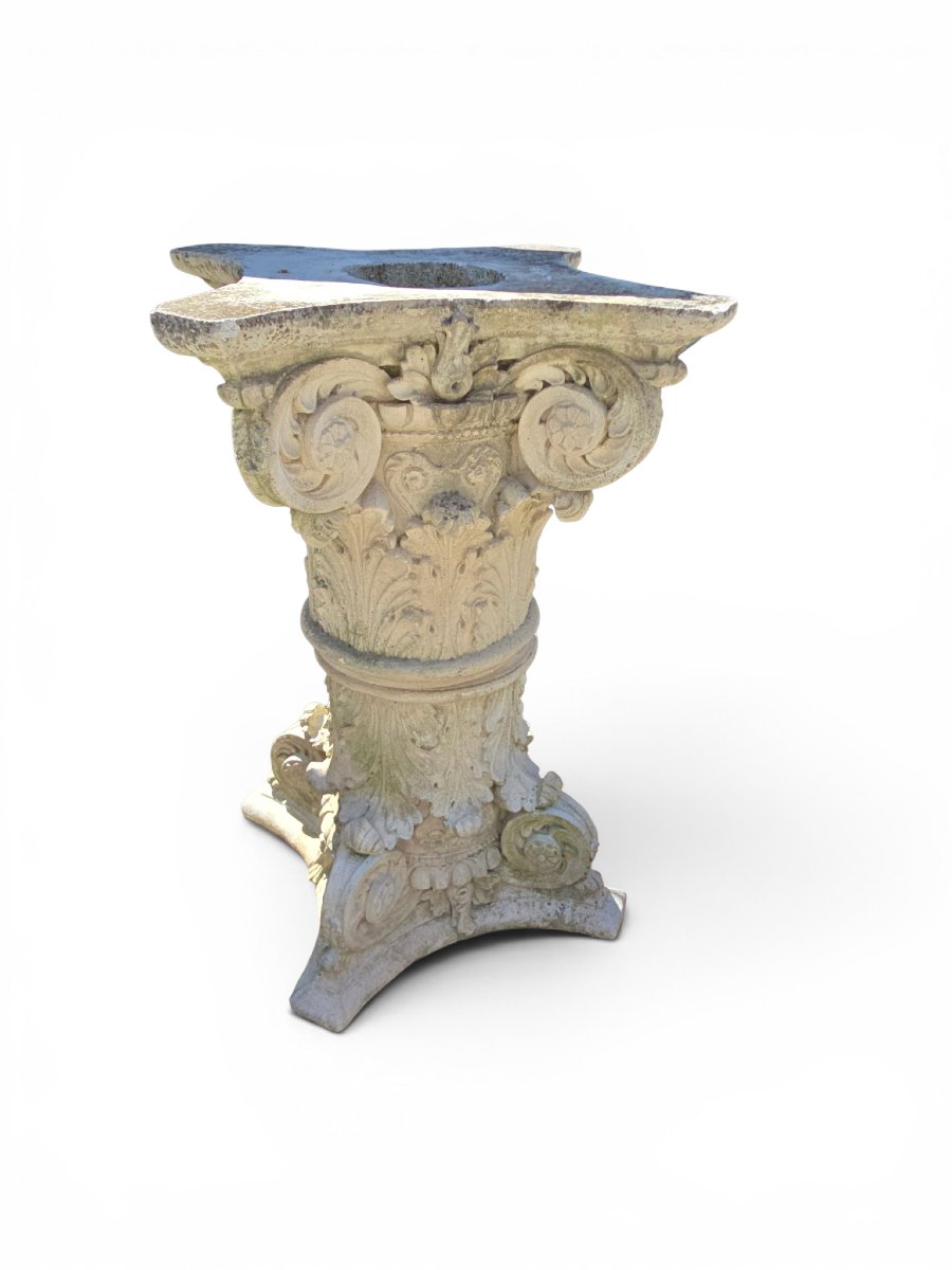 Pair Of Classic Plaster Capitals, 1950s-photo-3