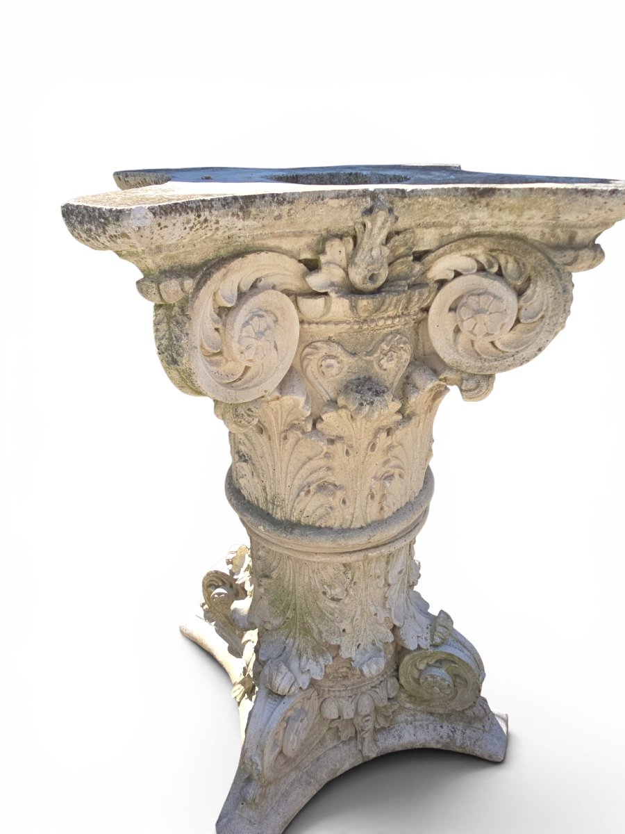 Pair Of Classic Plaster Capitals, 1950s-photo-4