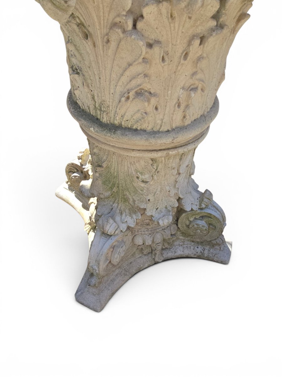 Pair Of Classic Plaster Capitals, 1950s-photo-5