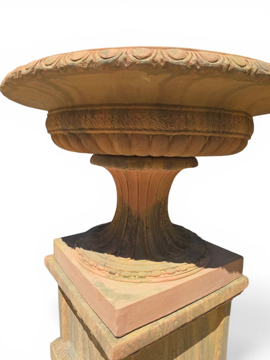 Pair Of Greek-style Terracotta Kraters, Second Half Of The 20th Century-photo-1
