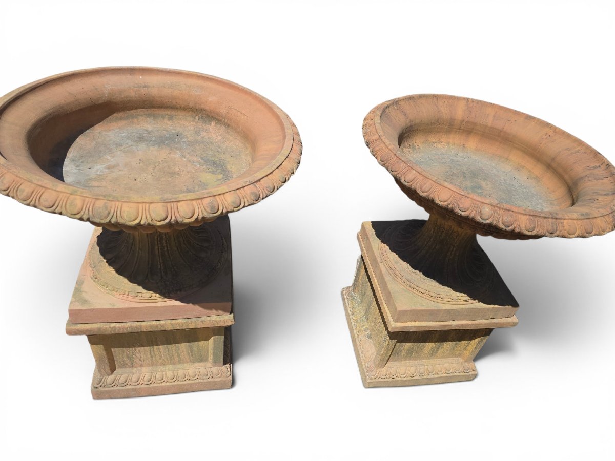 Pair Of Greek-style Terracotta Kraters, Second Half Of The 20th Century-photo-4