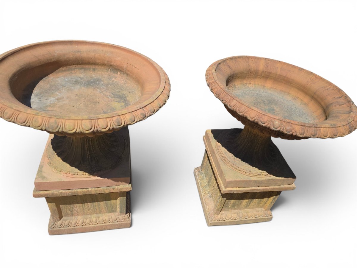 Pair Of Greek-style Terracotta Kraters, Second Half Of The 20th Century-photo-5
