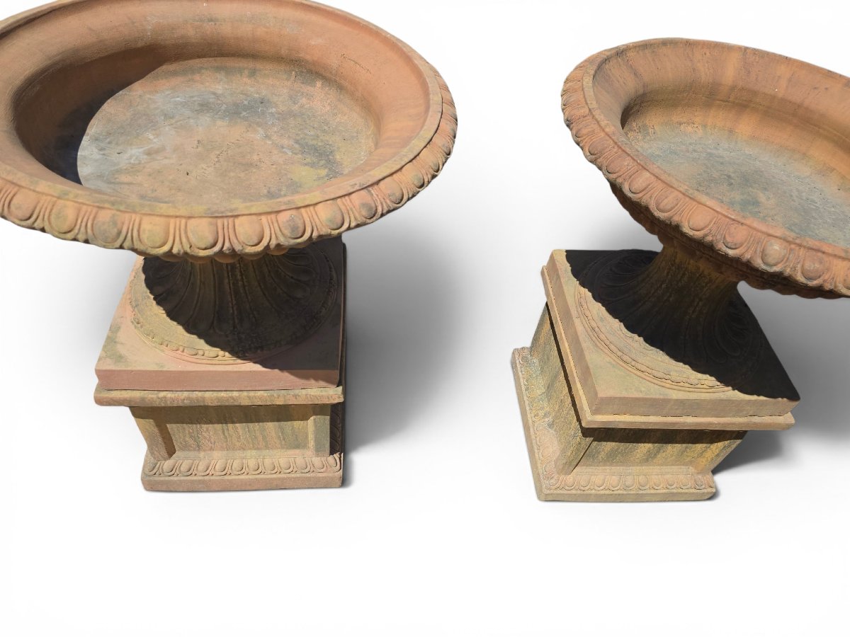Pair Of Greek-style Terracotta Kraters, Second Half Of The 20th Century-photo-7