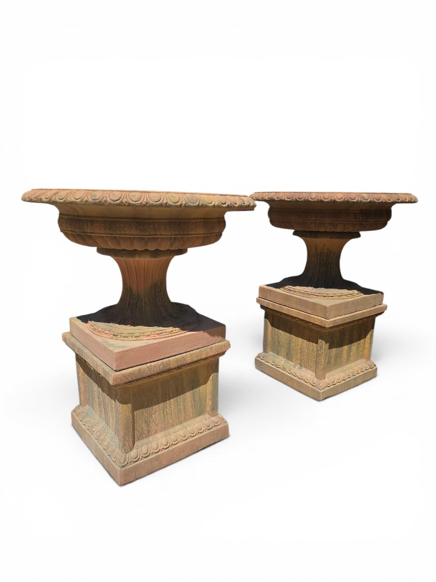 Pair Of Greek-style Terracotta Kraters, Second Half Of The 20th Century-photo-8