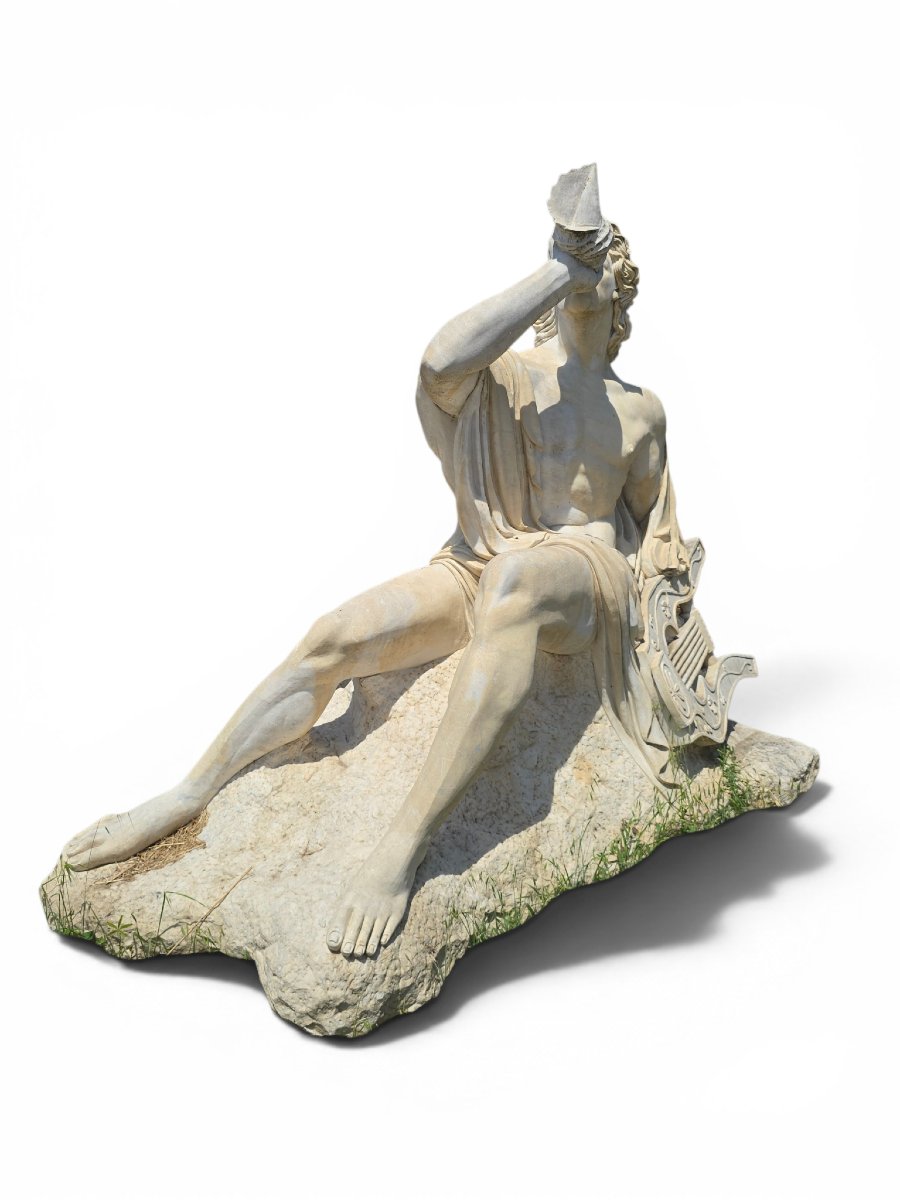 Sculpture marine en marbre italien, milieu du XXe siècle-photo-2