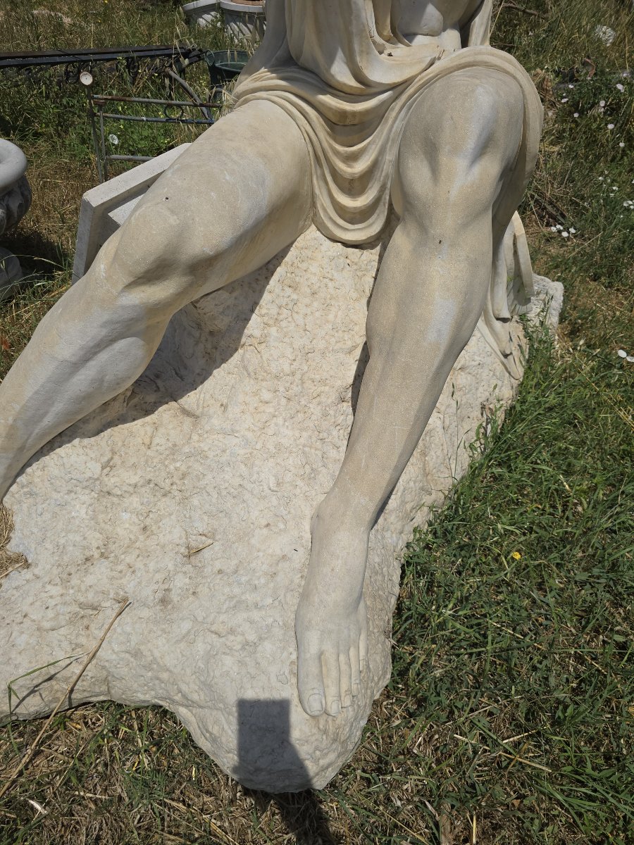 Sculpture marine en marbre italien, milieu du XXe siècle-photo-3
