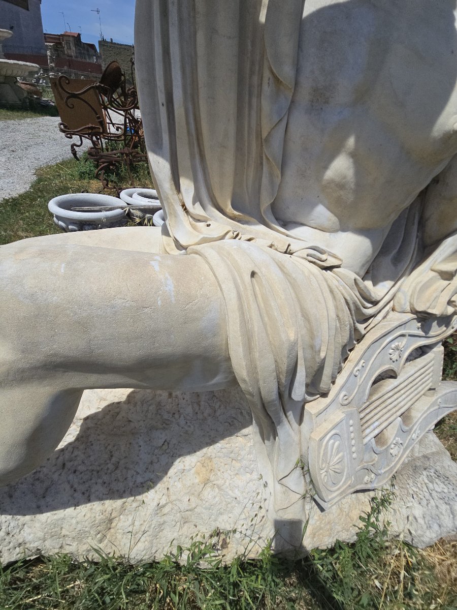 Sculpture marine en marbre italien, milieu du XXe siècle-photo-1