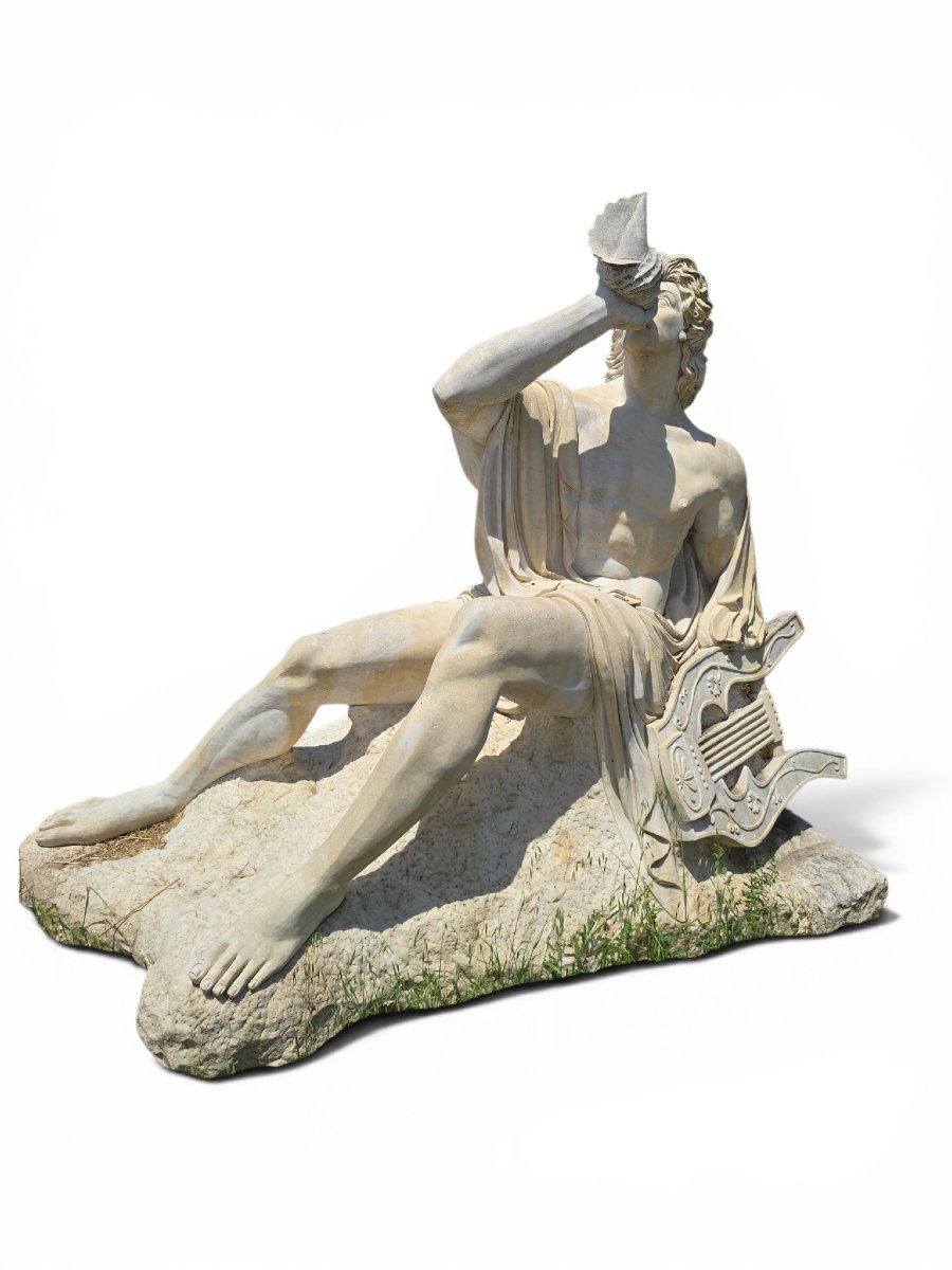 Sculpture marine en marbre italien, milieu du XXe siècle-photo-4