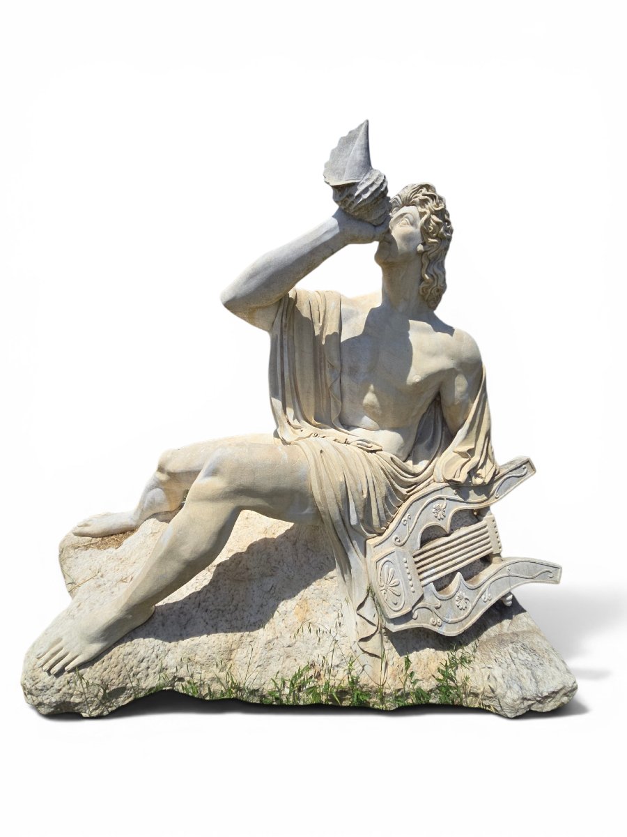 Sculpture marine en marbre italien, milieu du XXe siècle-photo-7