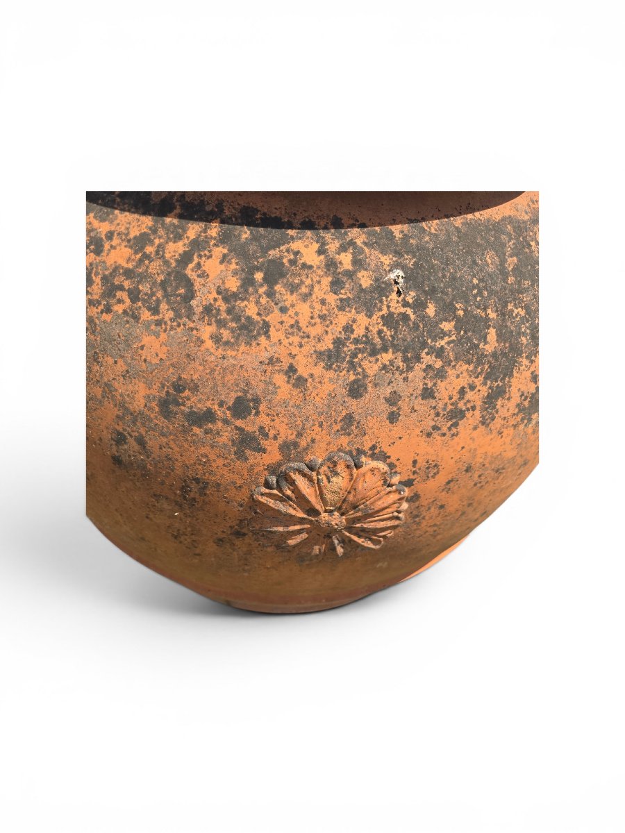 Italian Terracotta Jar For Storing Grains, 1950s-photo-3