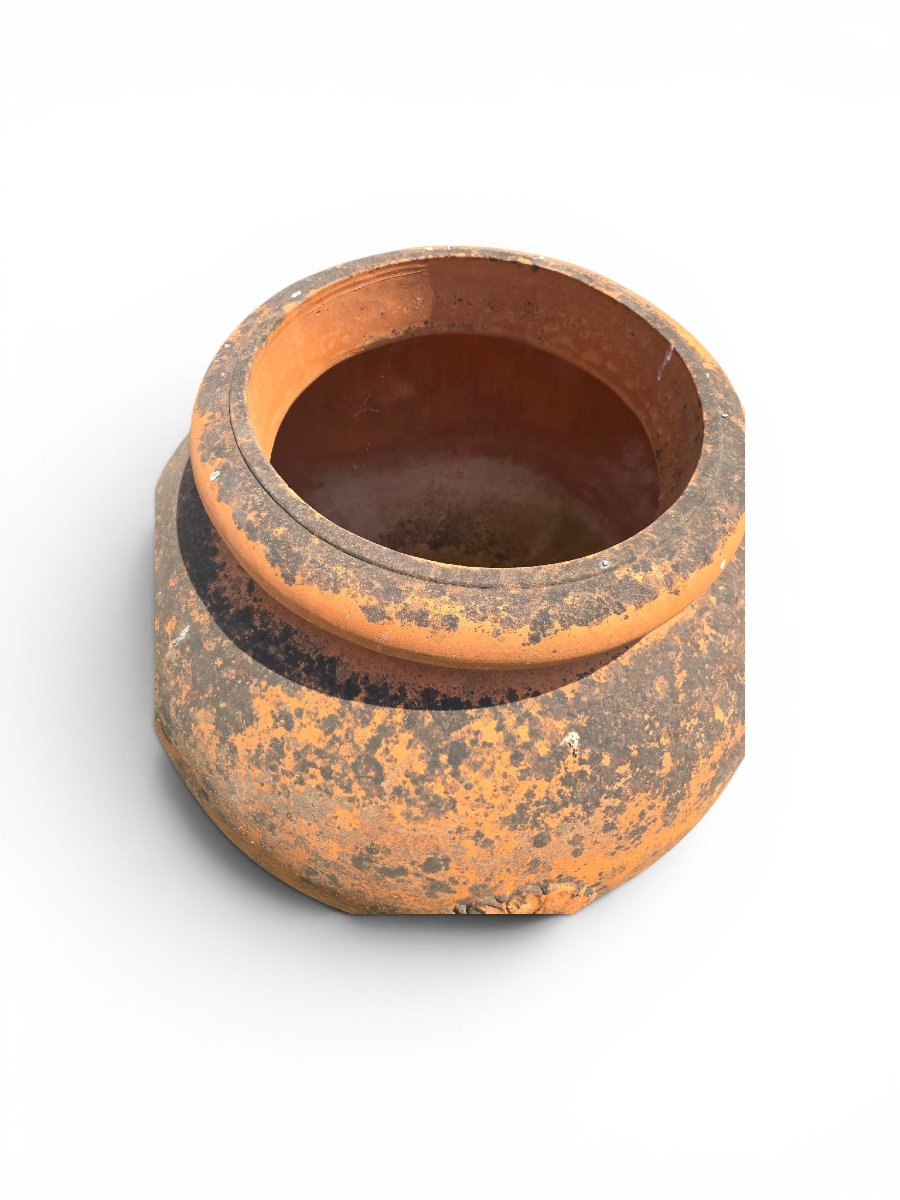 Italian Terracotta Jar For Storing Grains, 1950s-photo-1