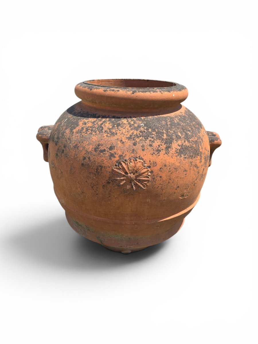 Italian Terracotta Jar For Storing Grains, 1950s