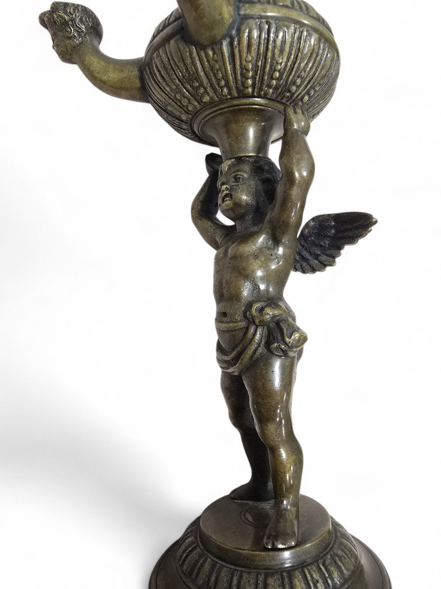 Brûleur d'encens en bronze de style néo-roman, XIXe siècle-photo-3