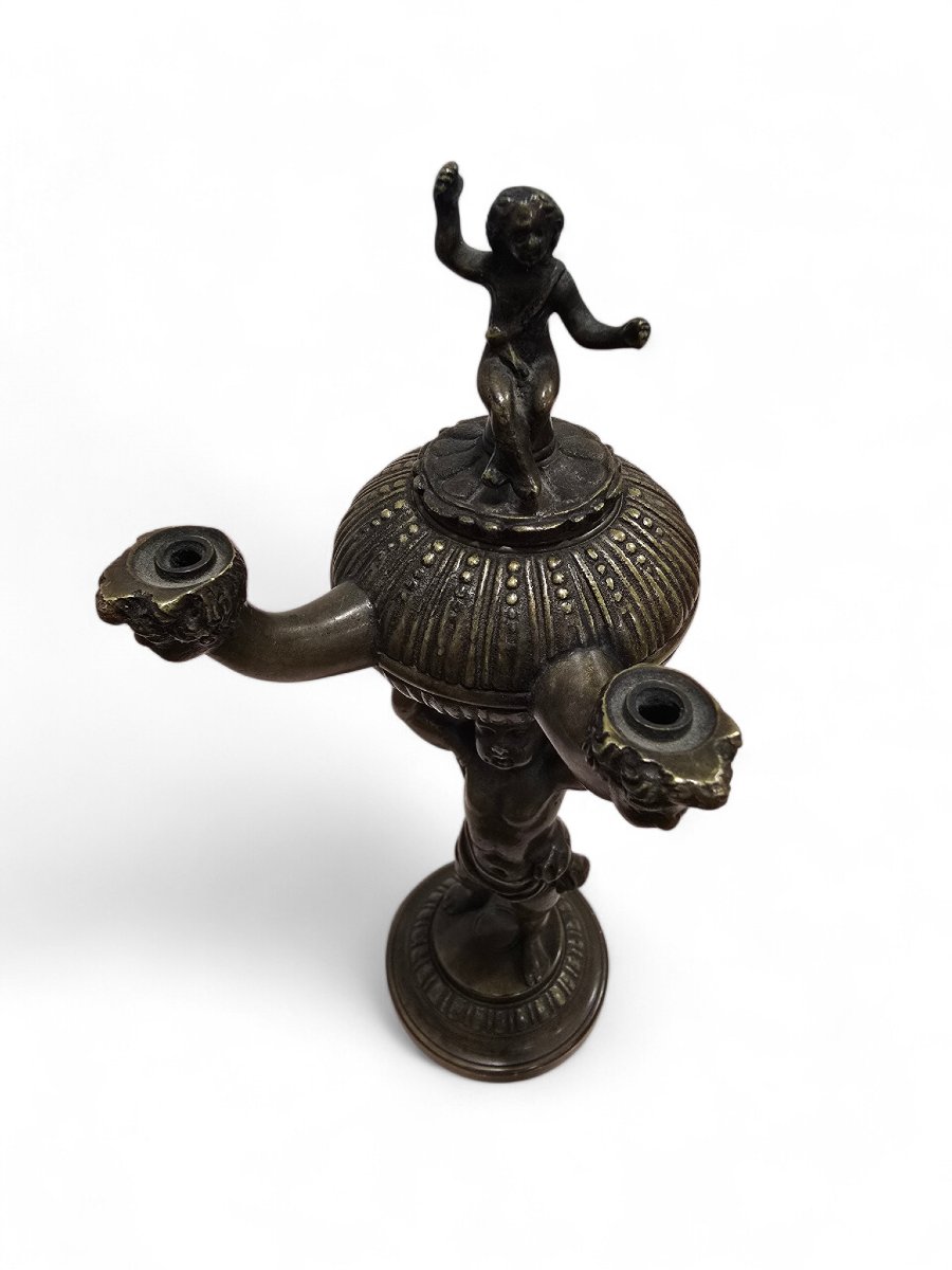 Brûleur d'encens en bronze de style néo-roman, XIXe siècle-photo-2