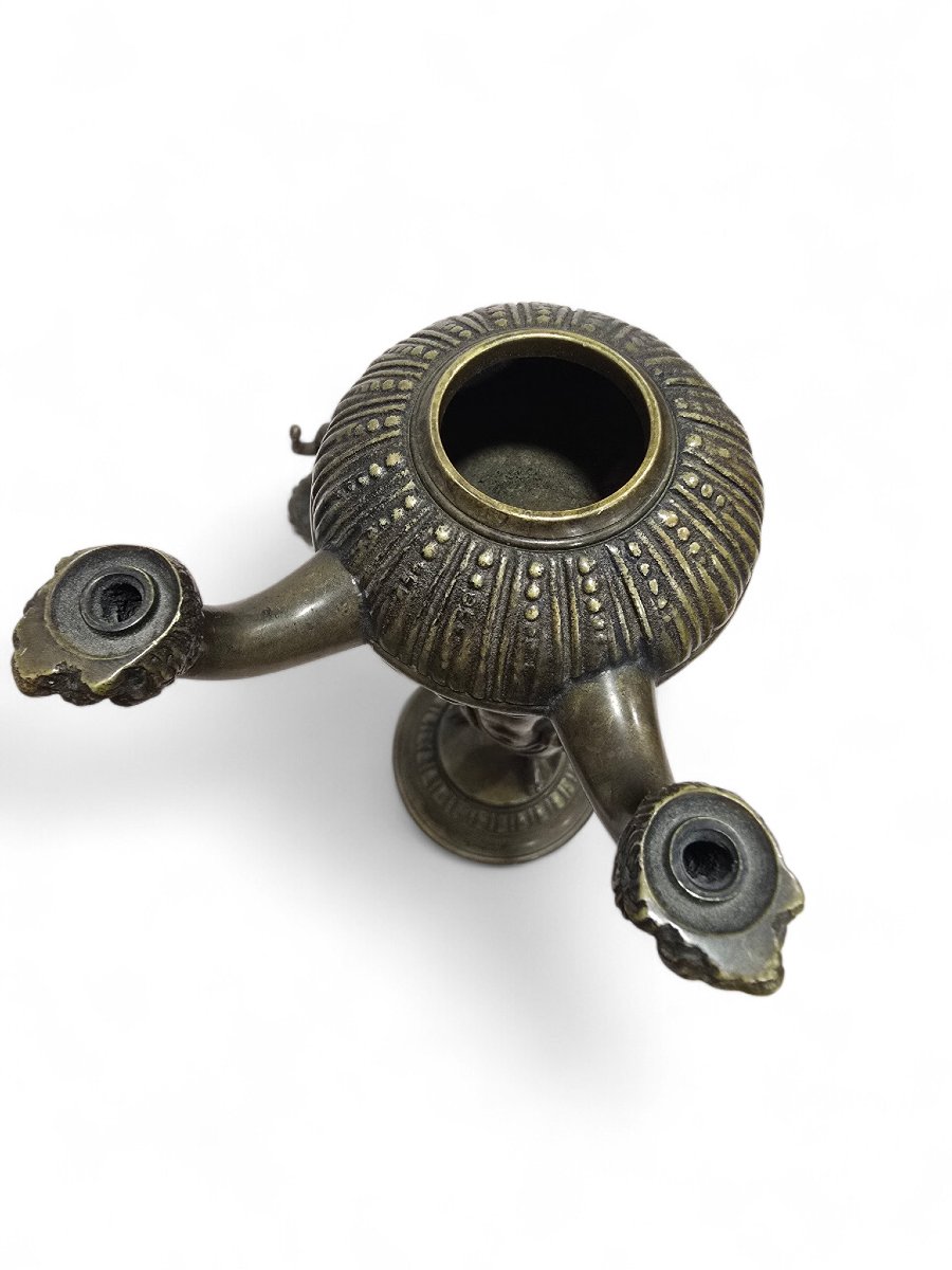 Brûleur d'encens en bronze de style néo-roman, XIXe siècle-photo-3
