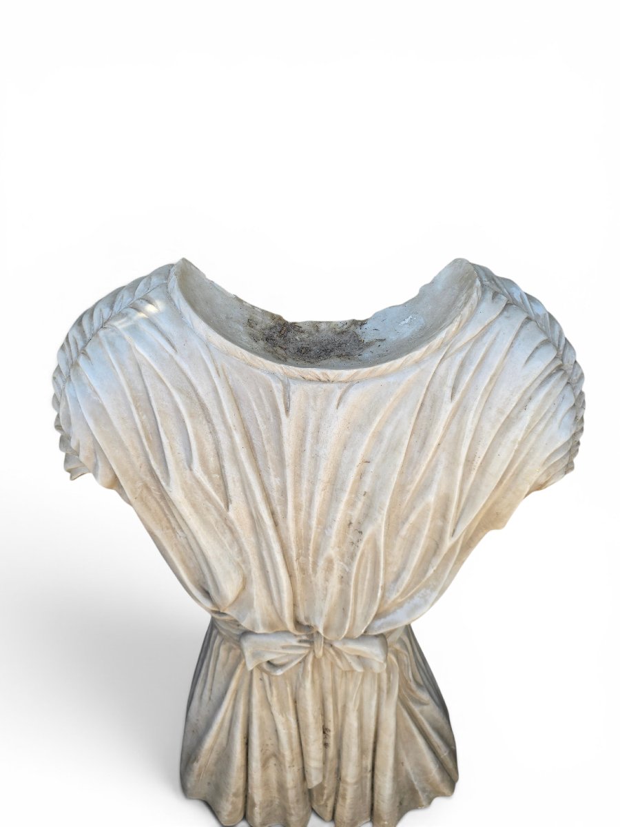 Coiffe féminine grecque classique sculptée dans du marbre italien, années 1950-photo-4