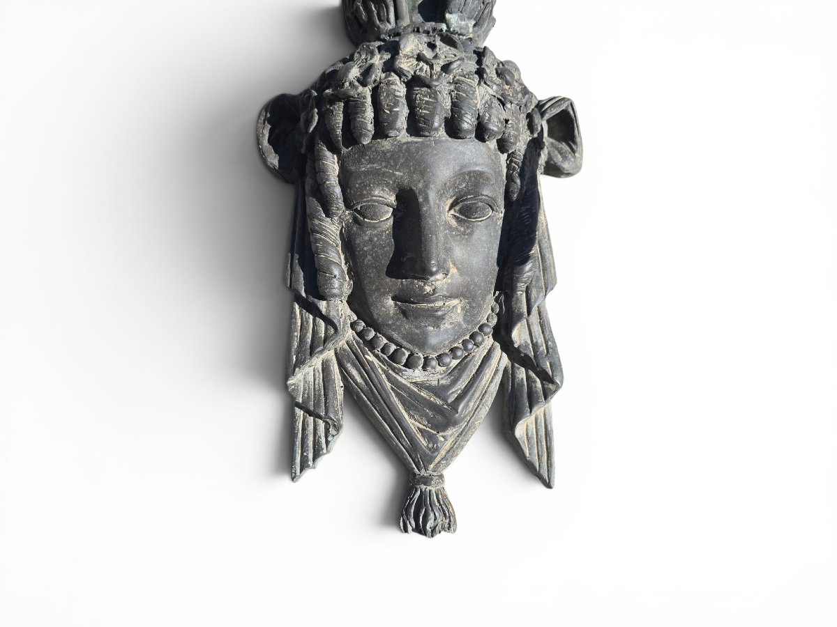 Pair Of Wall Sconces With Mascarons, Italy, 1950s-photo-1