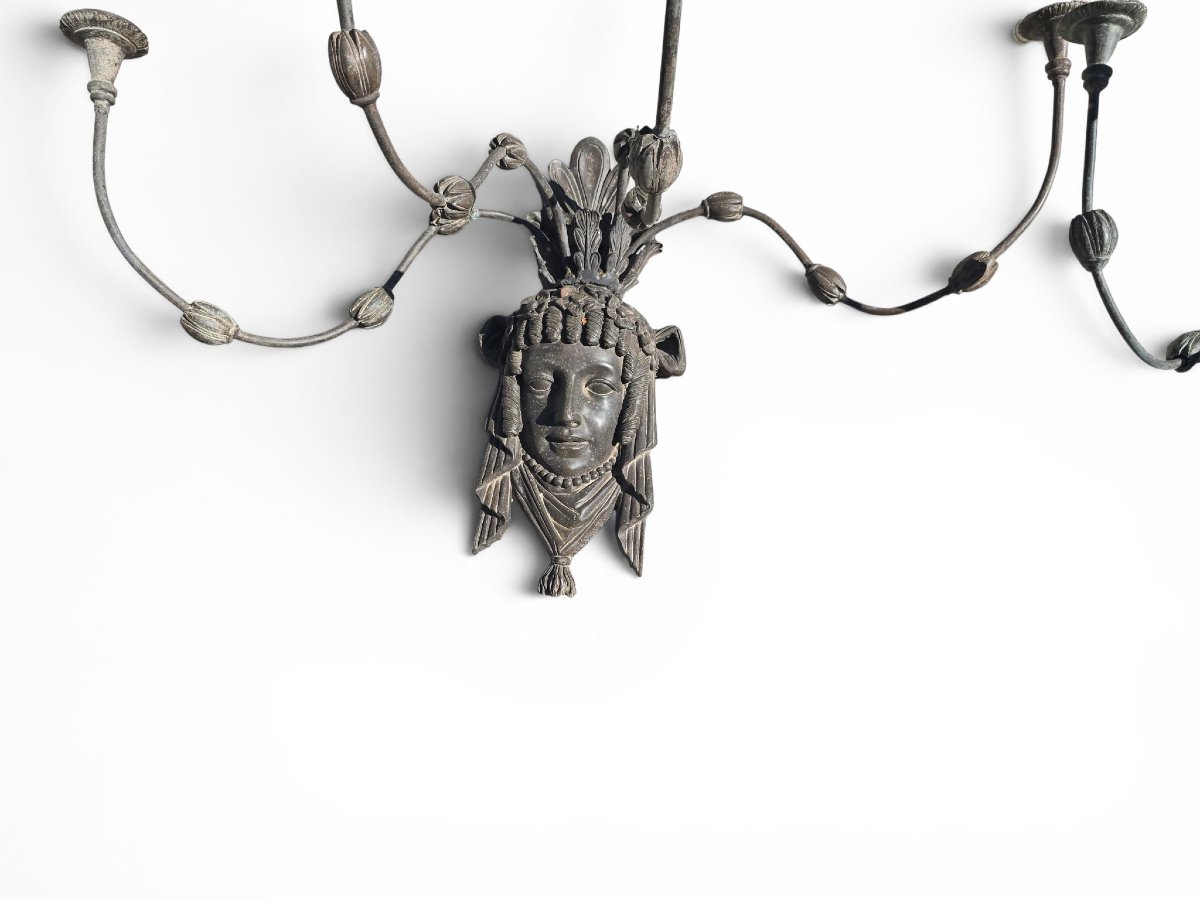 Pair Of Wall Sconces With Mascarons, Italy, 1950s-photo-7