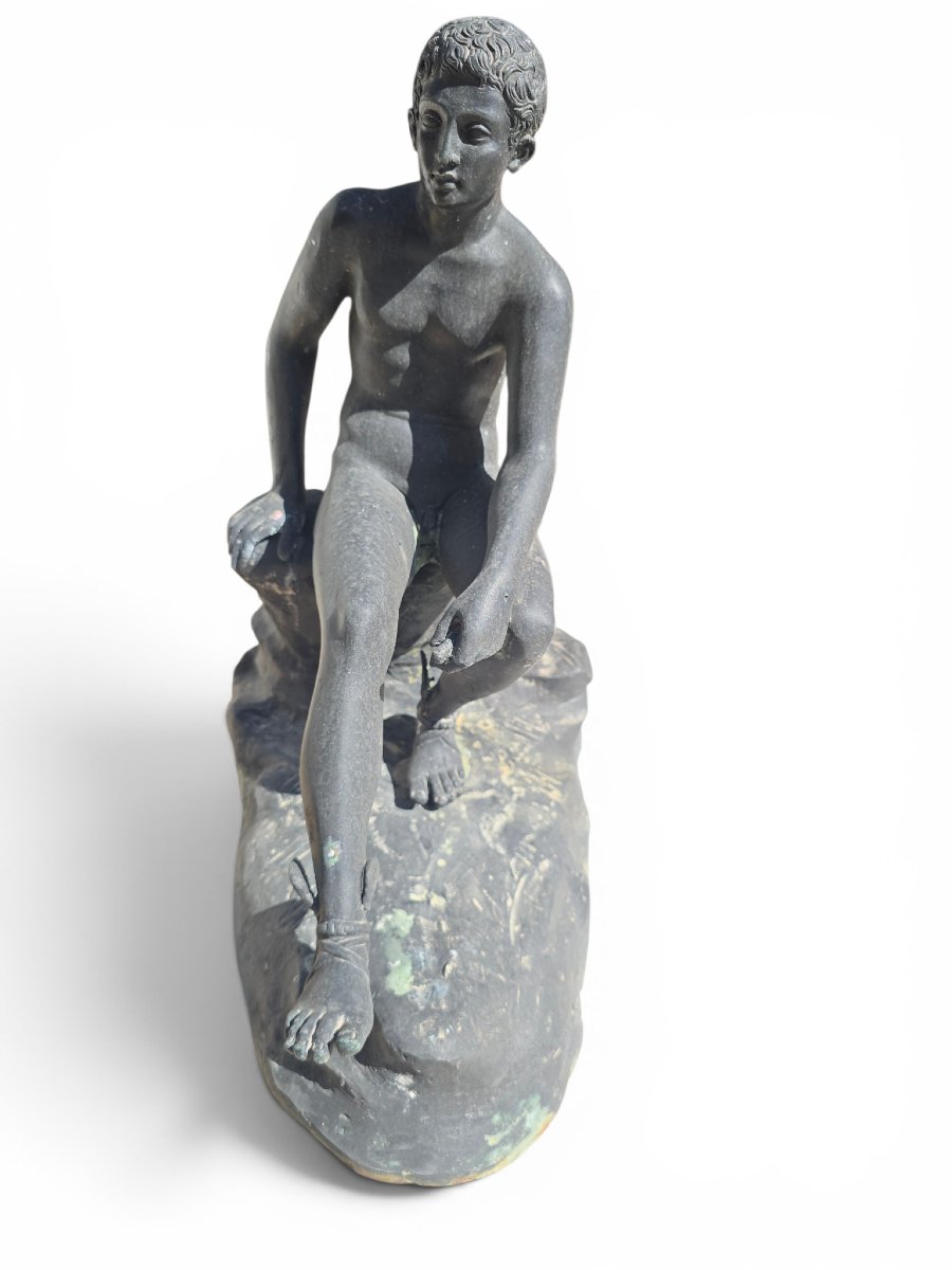 Hermès en bronze du XIXe siècle, d'après le modèle antique du Musée archéologique national de N-photo-2