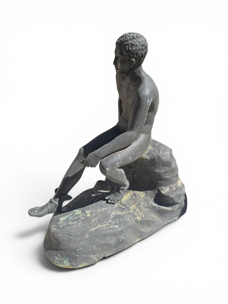 Hermès en bronze du XIXe siècle, d'après le modèle antique du Musée archéologique national de N-photo-3
