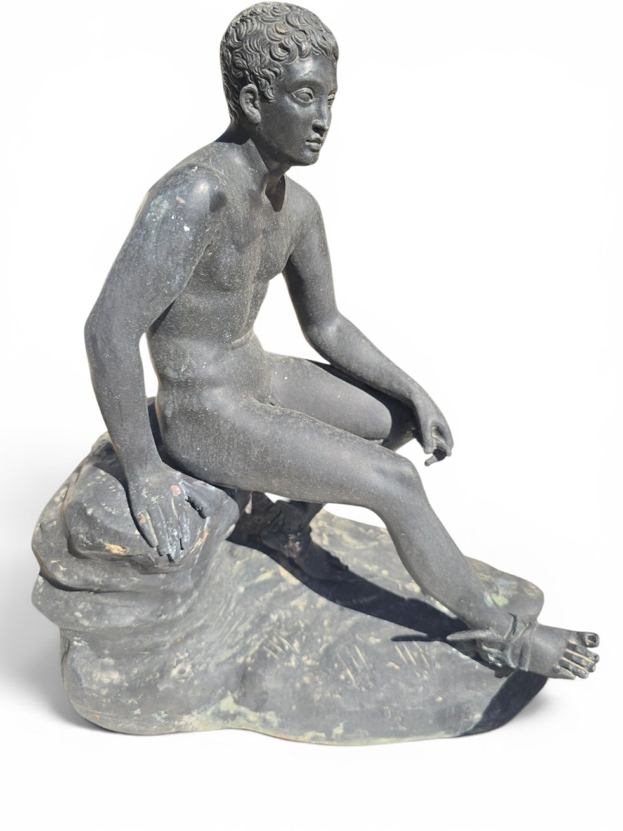 Hermès en bronze du XIXe siècle, d'après le modèle antique du Musée archéologique national de N-photo-4