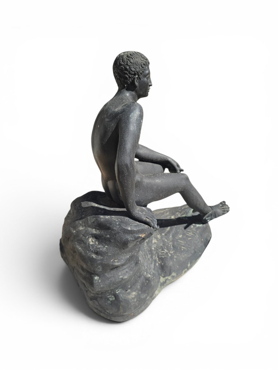 Hermès en bronze du XIXe siècle, d'après le modèle antique du Musée archéologique national de N-photo-3