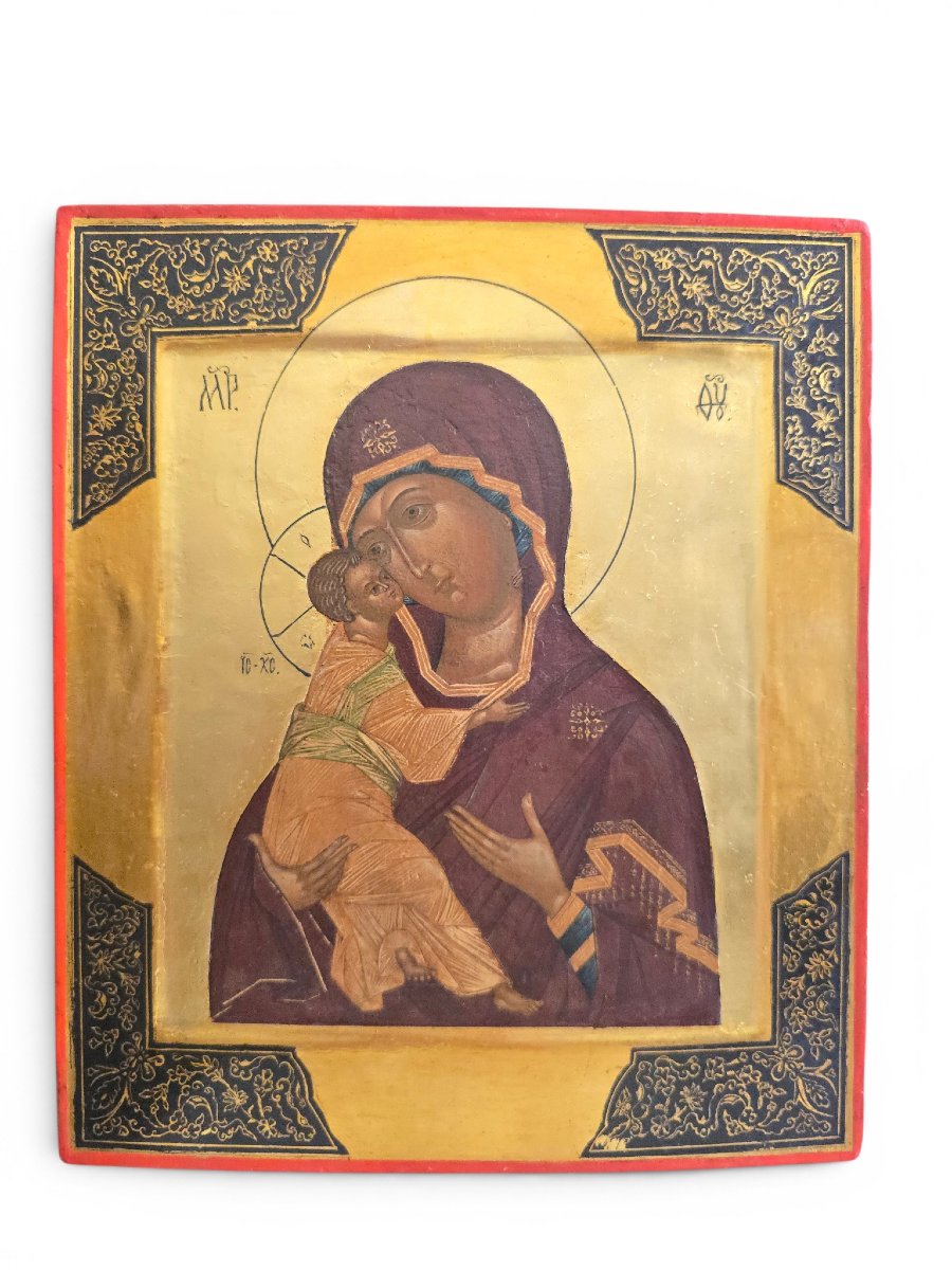 Russian Icon Of The Virgin And Child (19th Century)-photo-1