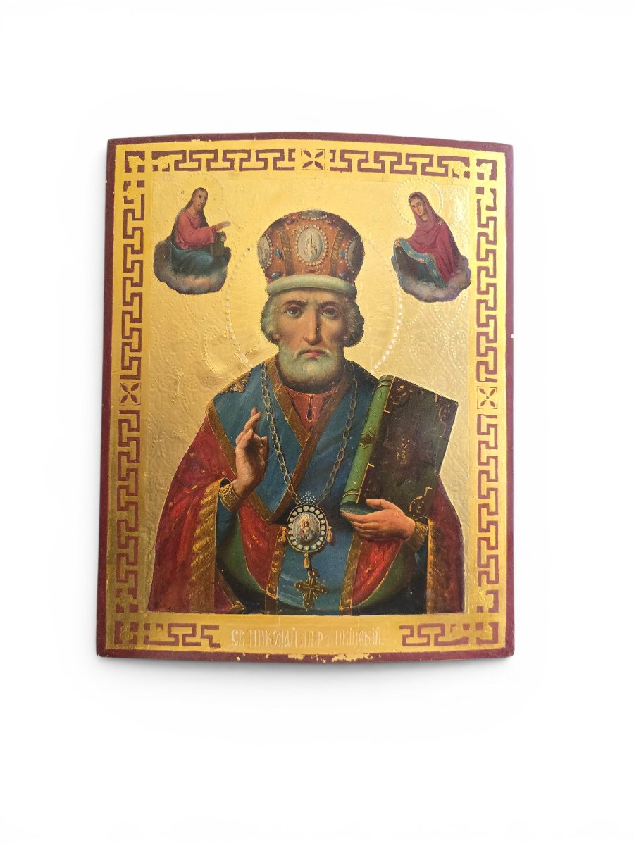 Russian Icon Of Saint Nicholas, 19th Century