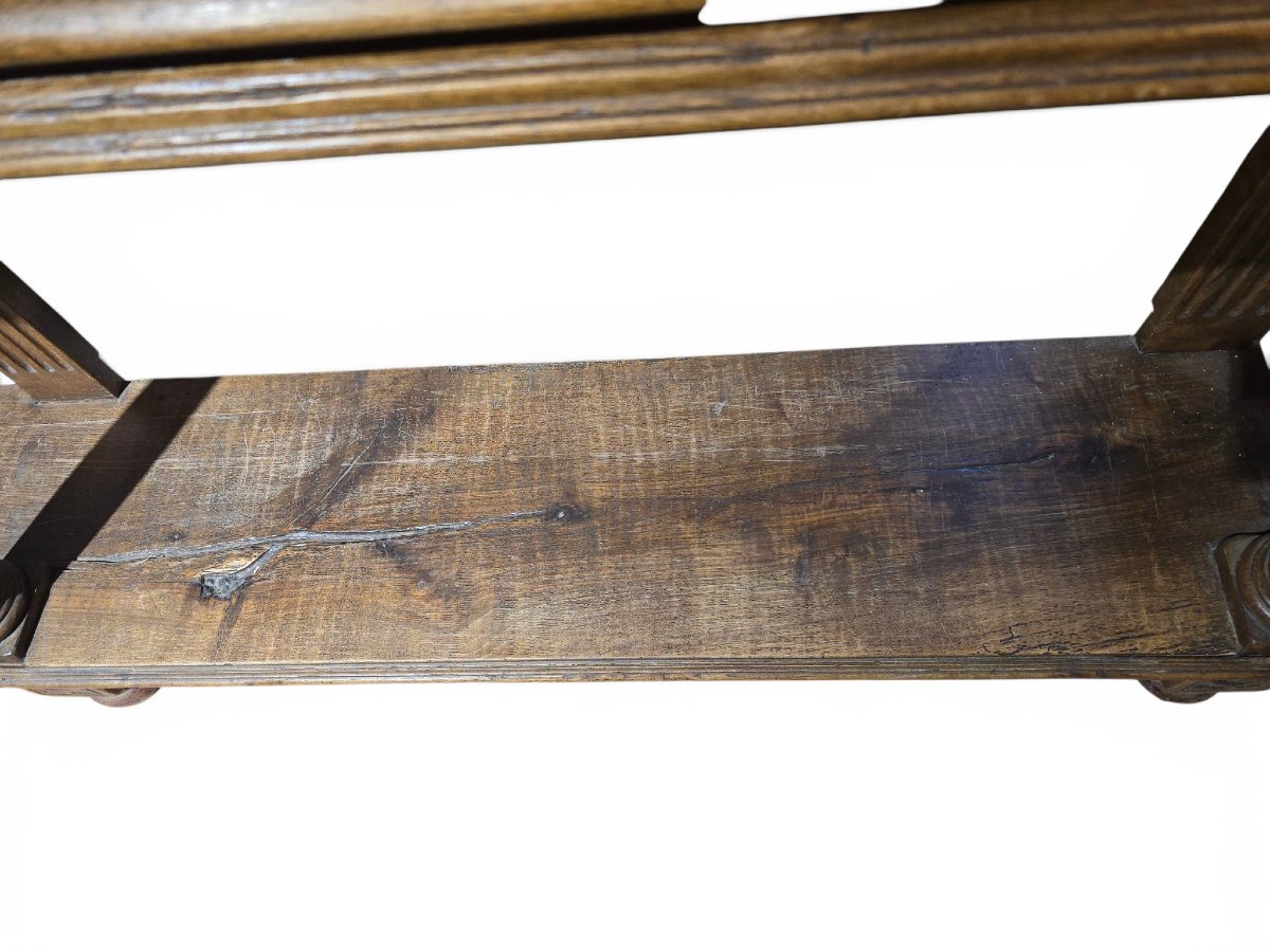 19th-century French Store Counter Made Of Solid Walnut-photo-2