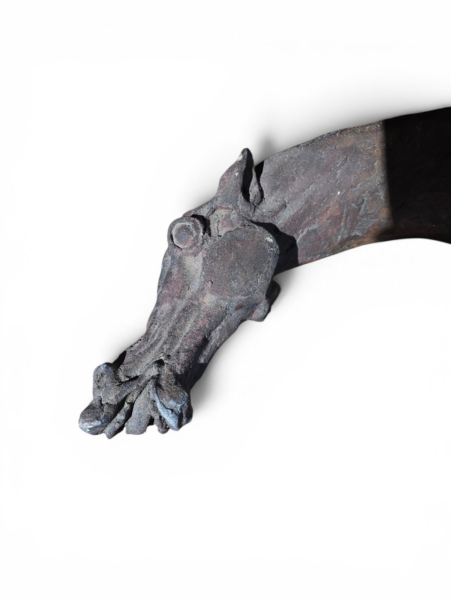 Sculpture de cheval grec par Alfredo Lanz sur socle en granit, Italie, années 1950-photo-2