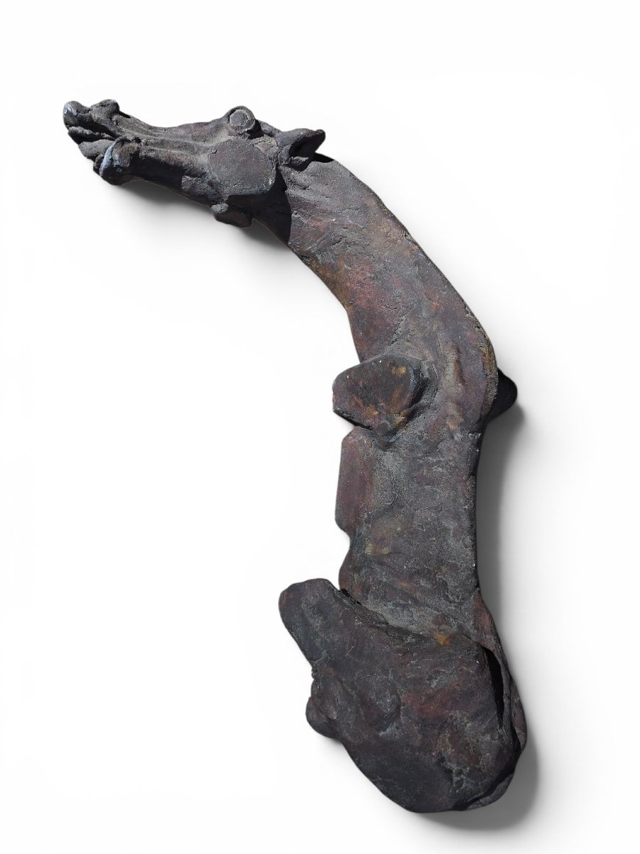 Sculpture de cheval grec par Alfredo Lanz sur socle en granit, Italie, années 1950-photo-5
