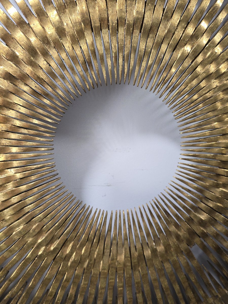 soleil rayonnant en bois sculpté et doré du XVIIIe siècle-photo-3