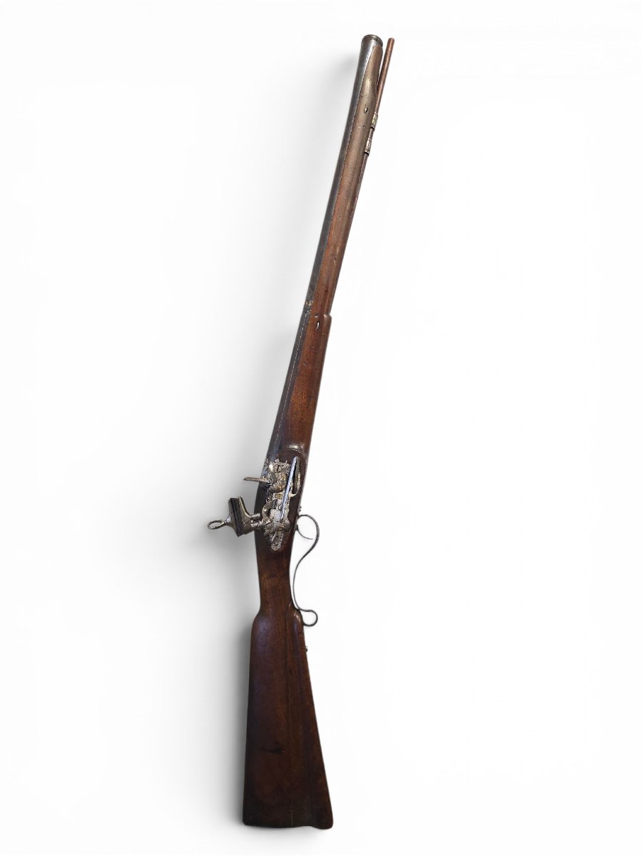 Flintlock Hunting Rifle Signed By Antonio Guisasola, Official Supplier To The Royal Household, Spain-photo-7