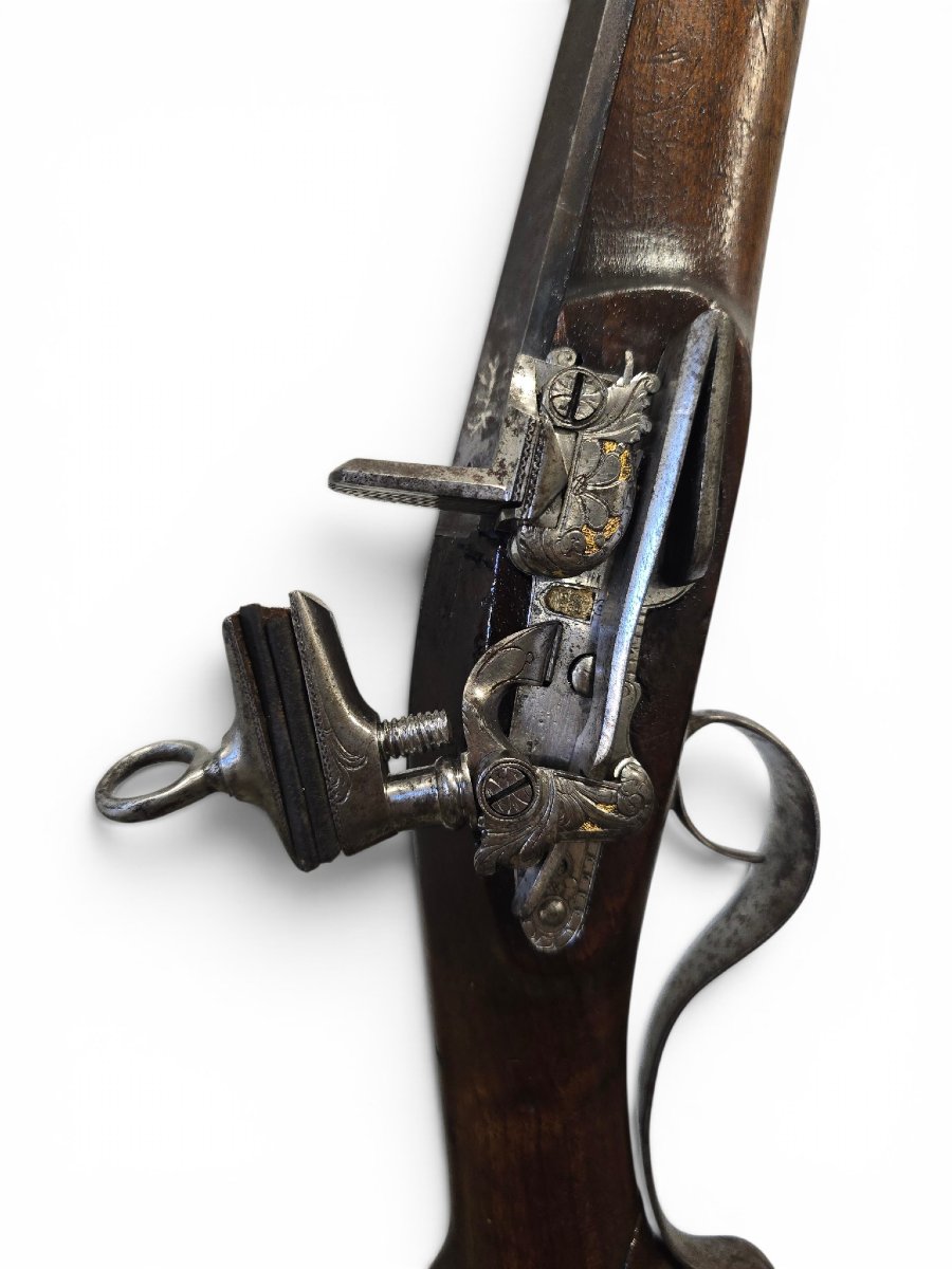 Flintlock Hunting Rifle Signed By Antonio Guisasola, Official Supplier To The Royal Household, Spain-photo-8