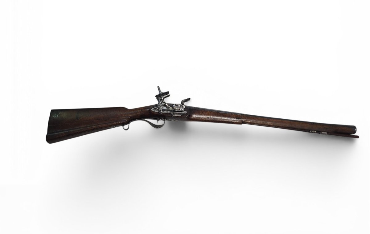Flintlock Hunting Rifle Signed By Antonio Guisasola, Official Supplier To The Royal Household, Spain