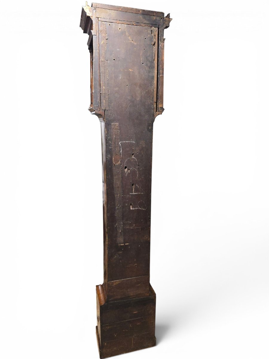 Pendule de parquet exceptionnelle de style Guillaume et Marie, marqueterie de Joseph Windmills,-photo-2