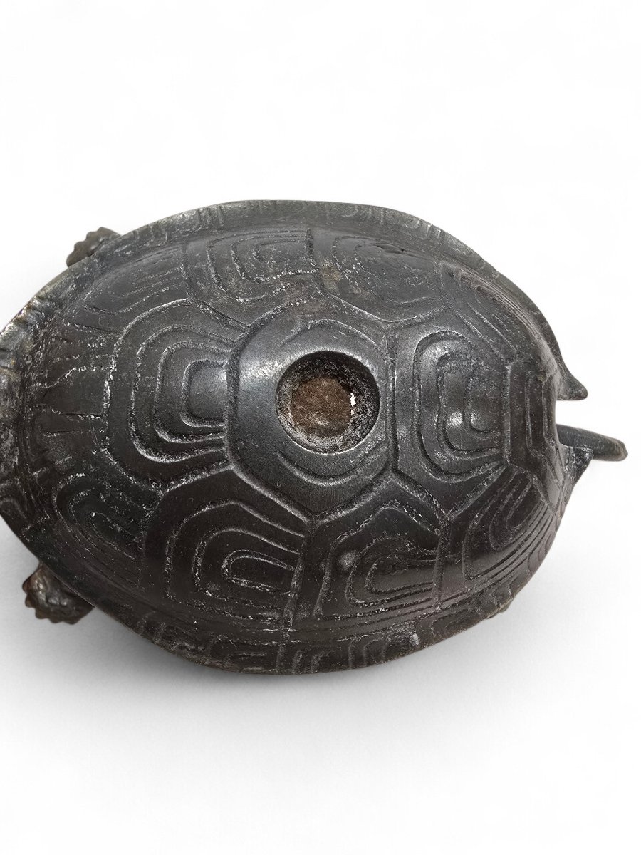 Rare coupe-cigares en fonte en forme de tortue, XIXe siècle-photo-4