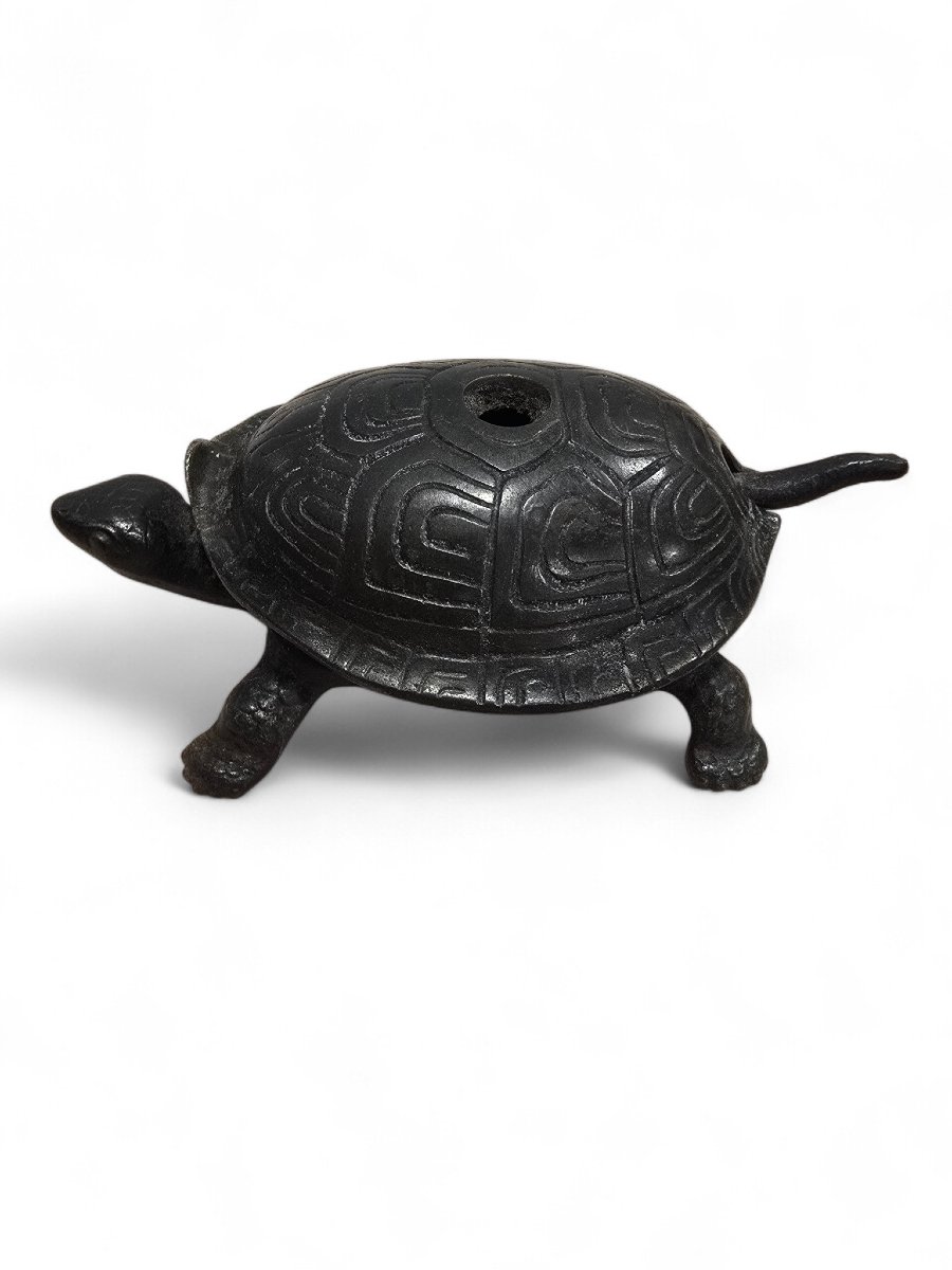 Rare coupe-cigares en fonte en forme de tortue, XIXe siècle-photo-4