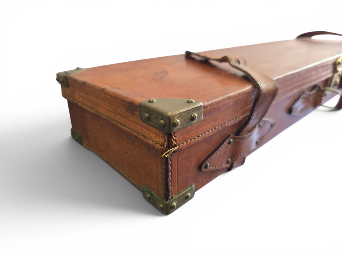 Vintage Leather Rifle Case, Mid-20th Century, Circa 1950-photo-1