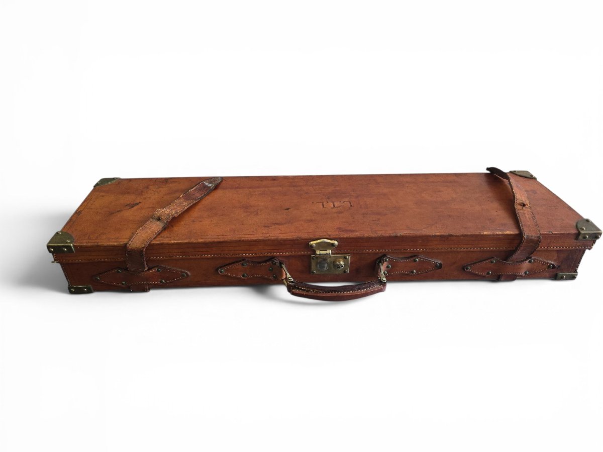 Vintage Leather Rifle Case, Mid-20th Century, Circa 1950-photo-6