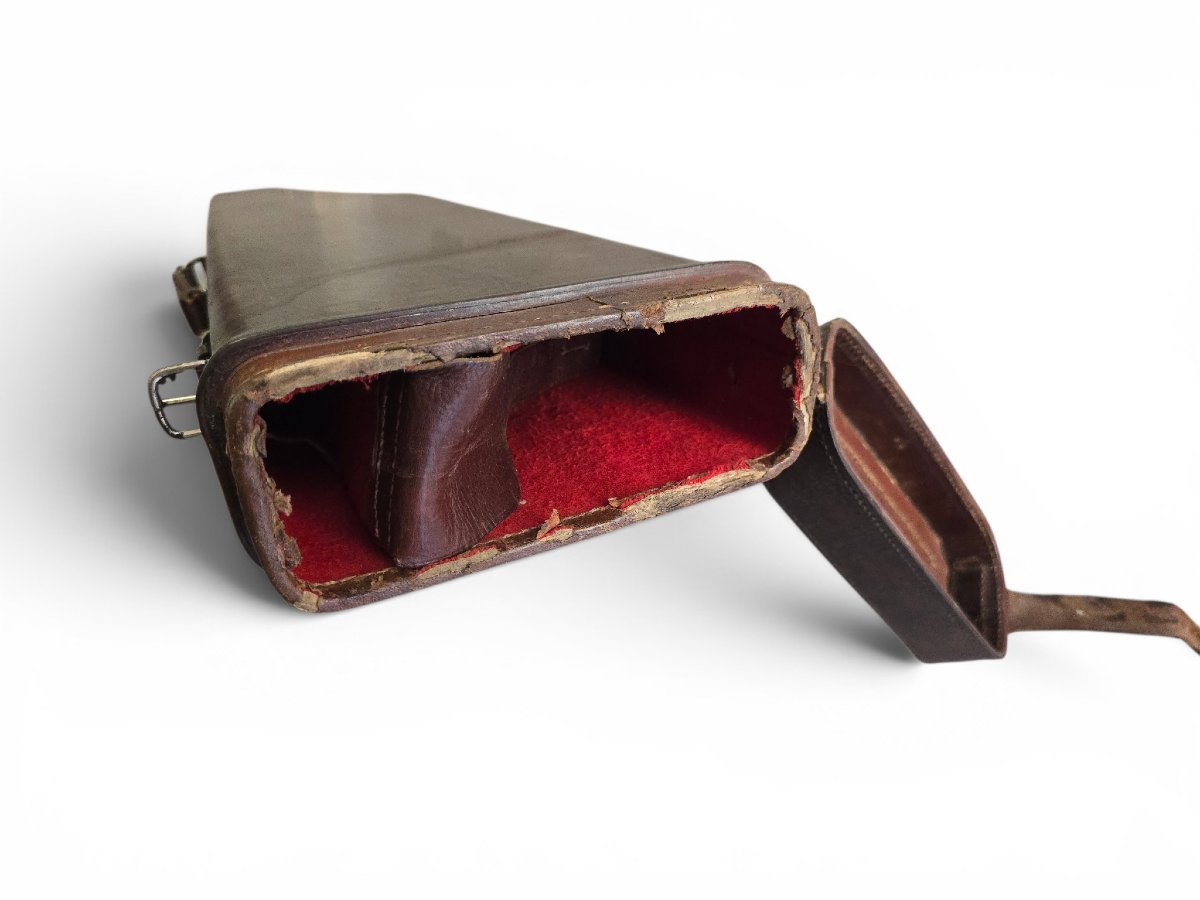 Étui à fusil en cuir vintage, années 1950-photo-2