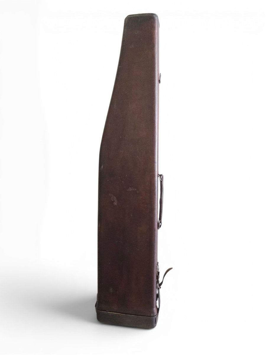 Étui à fusil en cuir vintage, années 1950-photo-2