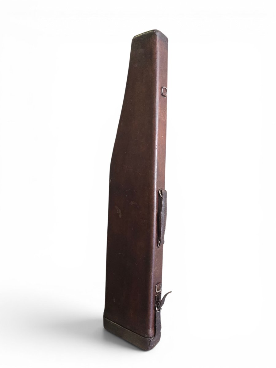 Étui à fusil en cuir vintage, années 1950-photo-3